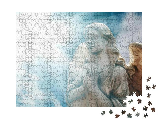 Puzzle 1000 Teile „Antike Statue eines Engels“