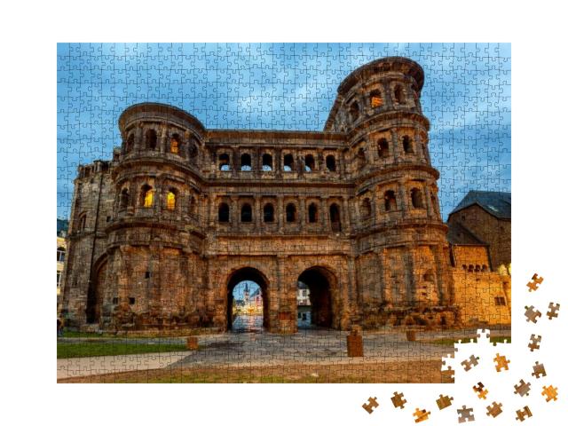 Puzzle 1000 Teile „Porta Nigra, ein antikes römisches Tor in Trier, Deutschland“