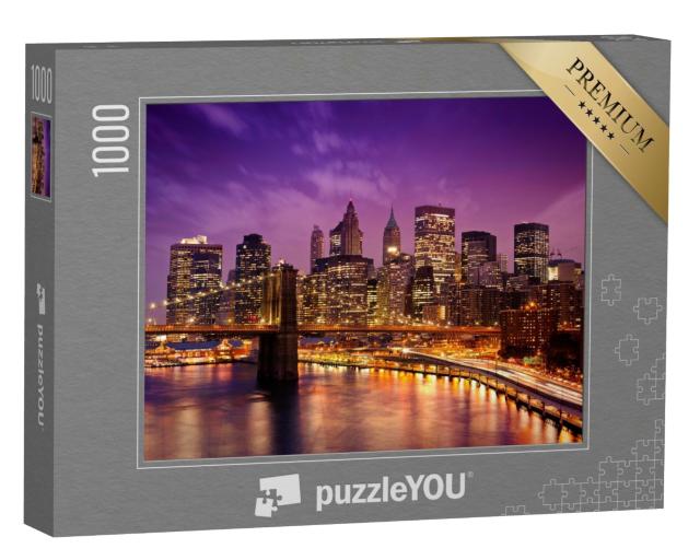 Puzzle 1000 Teile „Abendliche Skyline von New York“