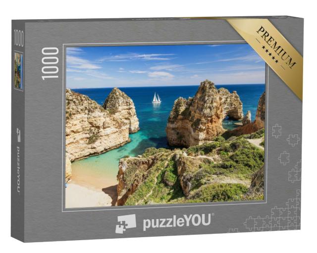 Puzzle 1000 Teile „Wunderschöne Bucht bei Lagos, Algarve, Portugal“