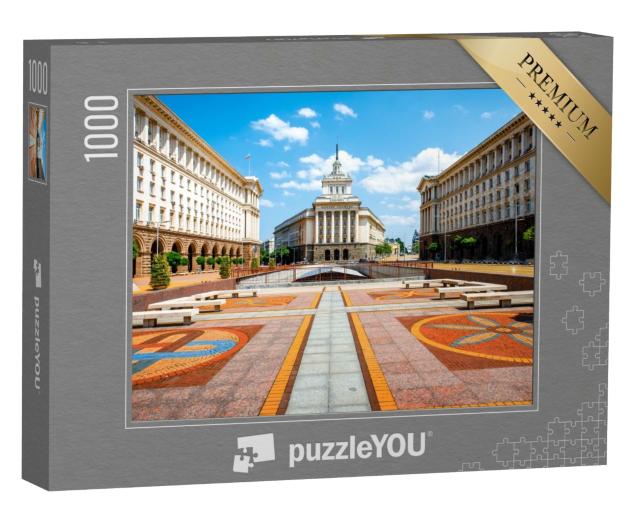 Puzzle 1000 Teile „Sozialistischer Klassizismus: Ensemble von drei Bauten in Sofia, Bulgarien“