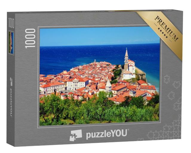 Puzzle 1000 Teile „Wunderschöne Stadt Piran in Slowenien“