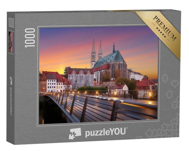 Puzzle 1000 Teile „Schöner Himmel und Sonnenuntergang in Görlitz“