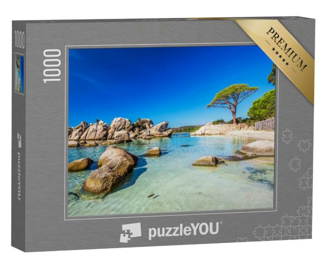Puzzle 1000 Teile „Pinie am Strand von Palombaggia im Süden Korsikas“