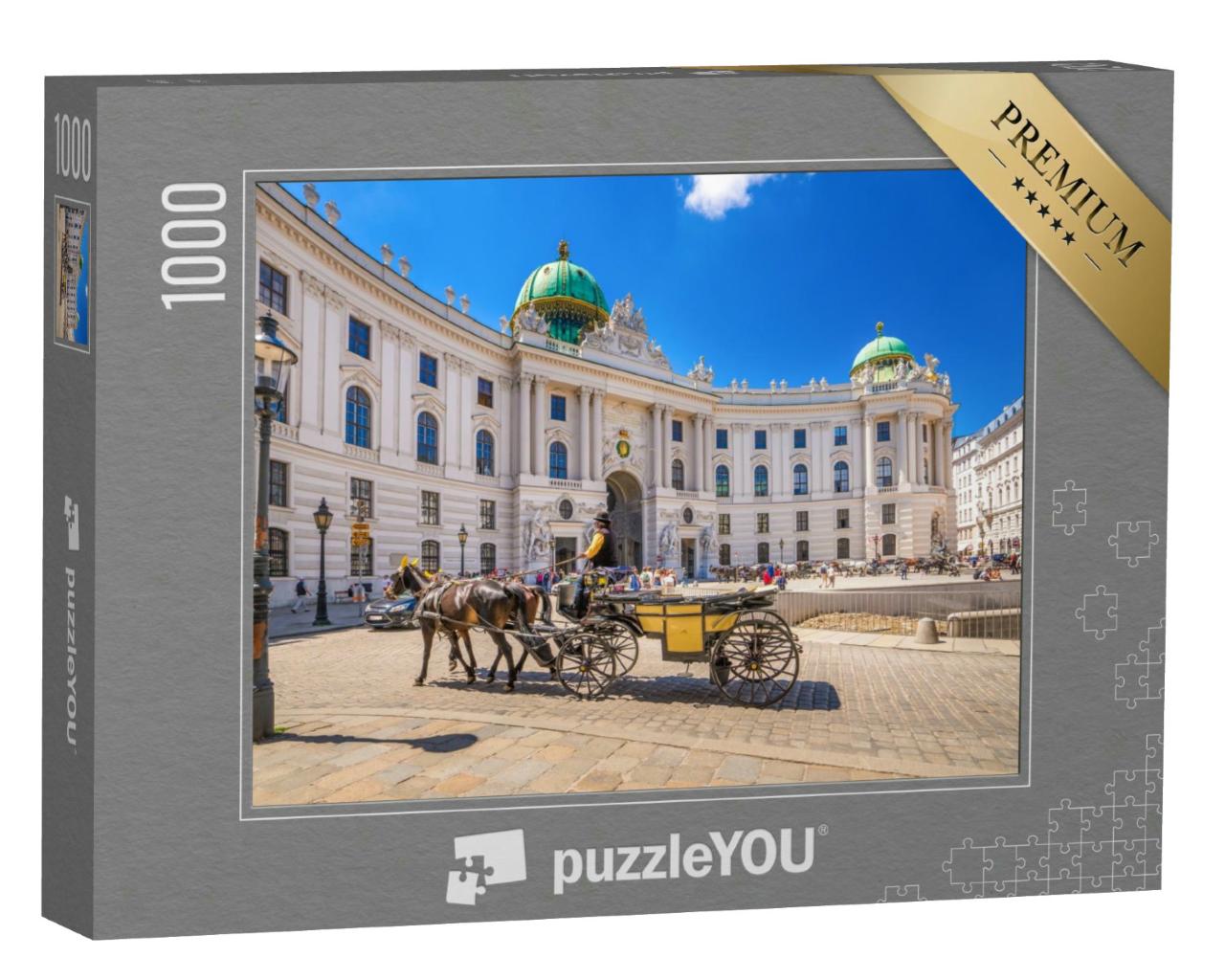 Puzzle 1000 Teile „Fiaker an der Hofburg, Wien“