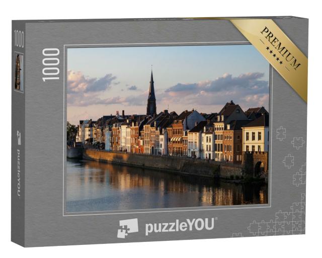 Puzzle 1000 Teile „Maastricht in der Abenddämmerung“
