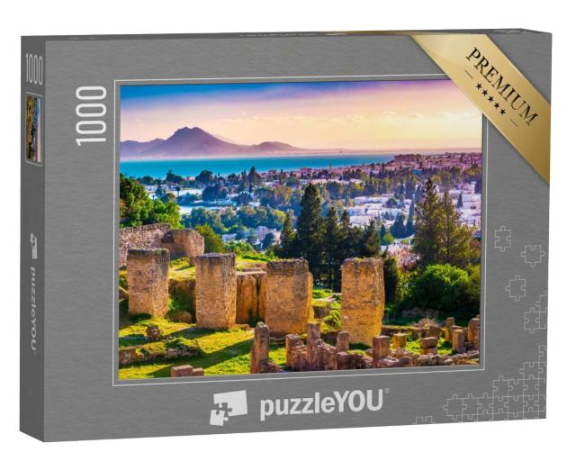 Puzzle 1000 Teile „Überreste von Karthago: Blick vom Hügel Byrsa, Tunesien“