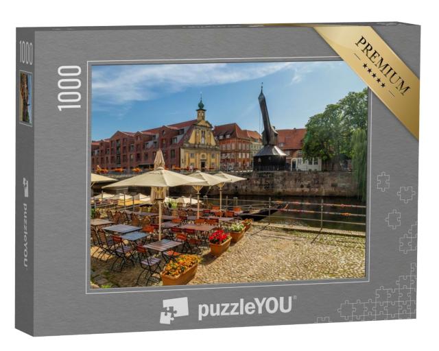 Puzzle 1000 Teile „Alter Kran in Lüneburg, Deutschland“