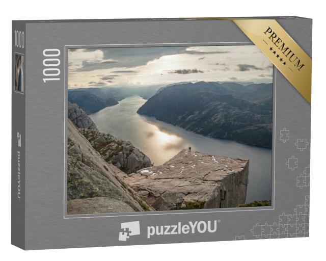 Puzzle 1000 Teile „Atemberaubende Aussicht vom Kanzelfelsen Preikestolen, Norwegen“