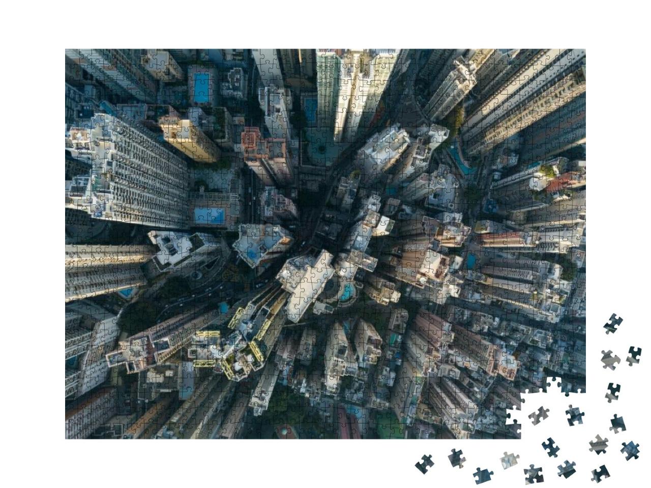 Puzzle 1000 Teile „Wolkenkratzer von Hongkong“