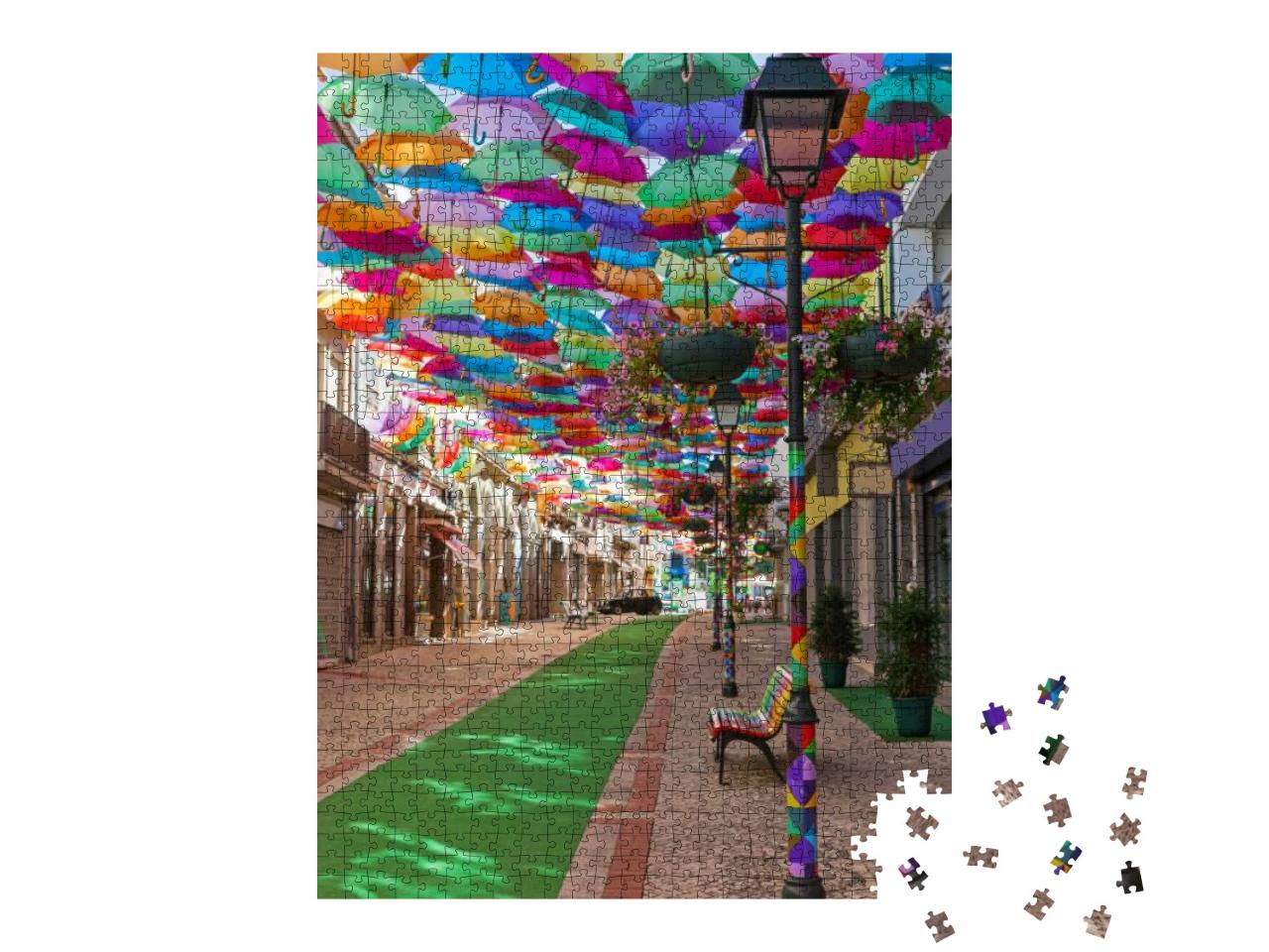Puzzle 1000 Teile „Umbrella Sky Project in Agueda, Portugal“