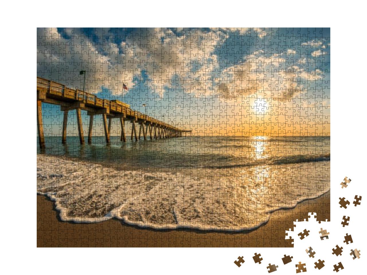 Puzzle 1000 Teile „Abendstimmung am Venice Pier, Florida“