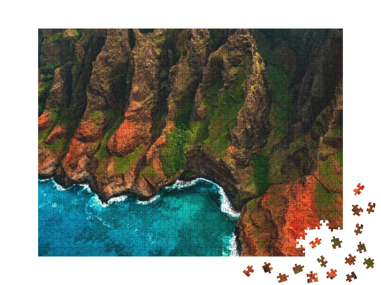 Puzzle 1000 Teile „Hubschrauberflug über der Insel Kauai, Hawaii“