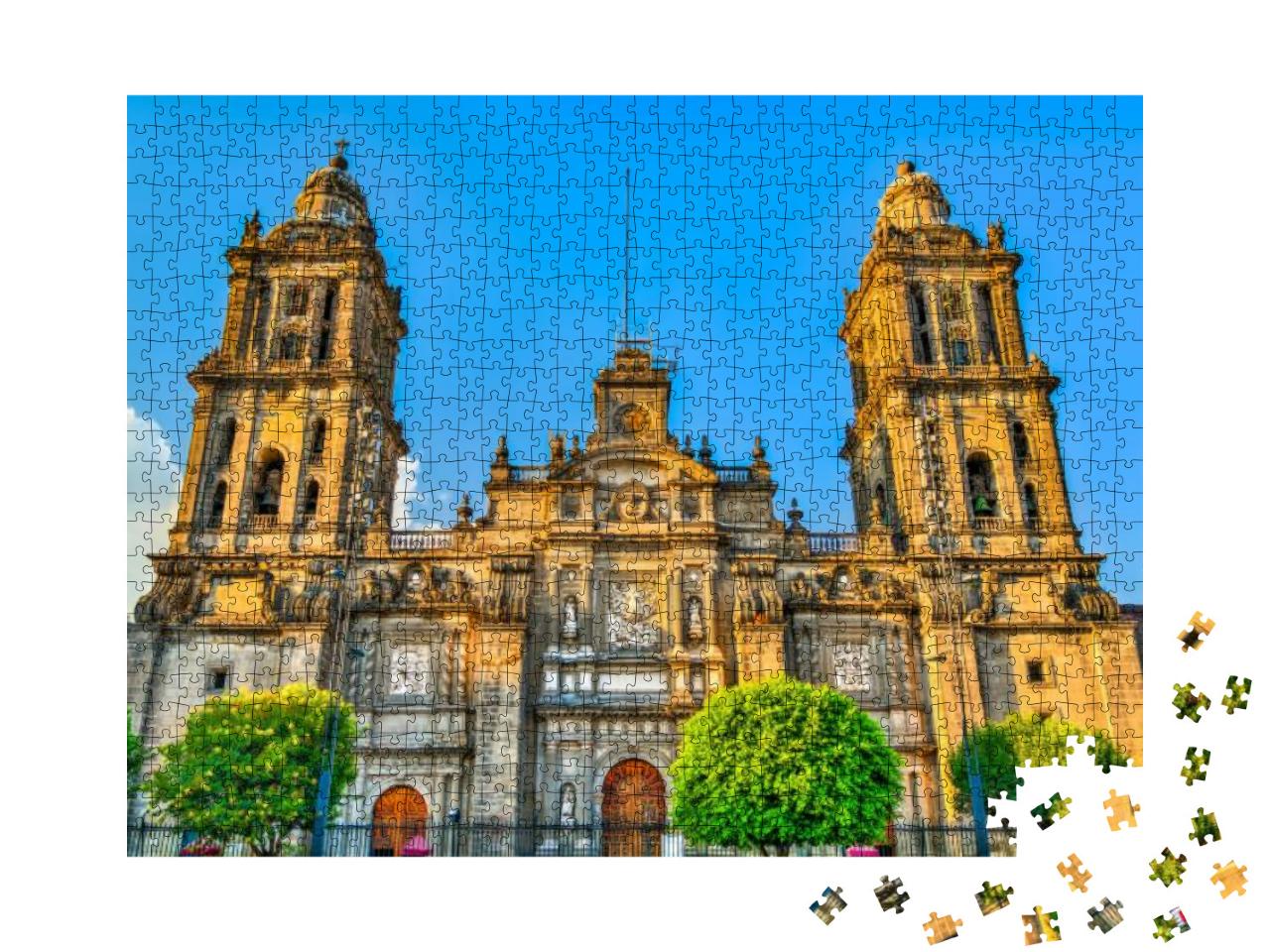 Puzzle 1000 Teile „Die Metropolitan-Kathedrale in Mexiko-Stadt“