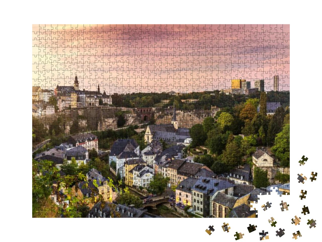 Puzzle 1000 Teile „Die schöne Stadt Luxemburg in Europa“