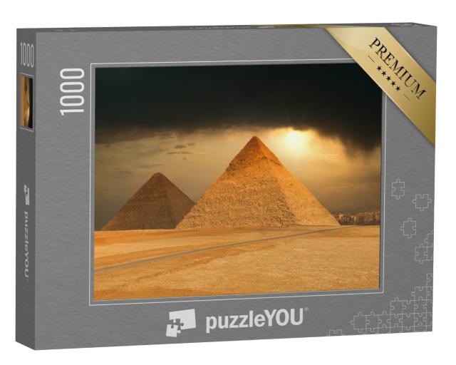Puzzle 1000 Teile „Die berühmten Pyramiden von Gizeh, Ägypten“