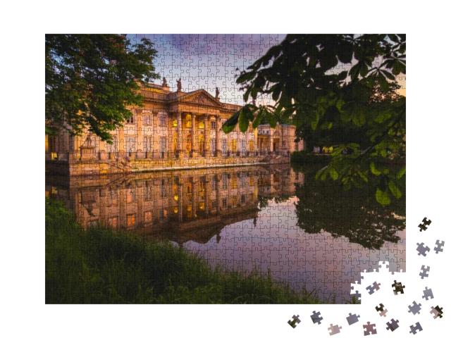 Puzzle 1000 Teile „Königlicher Palast auf dem Wasser in Warschau, Lazienki Park, Polen“