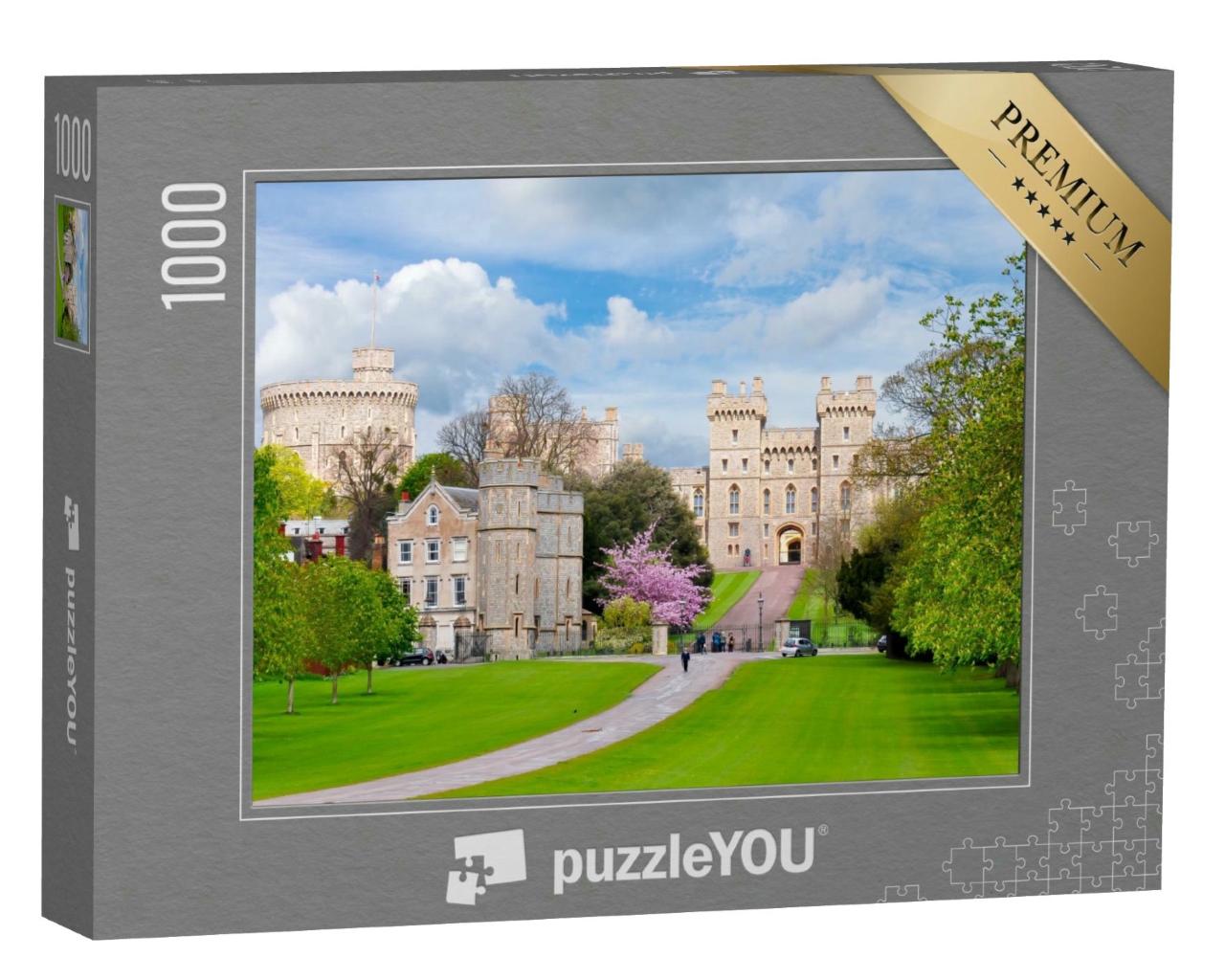 Puzzle 1000 Teile „Langer Spaziergang zum Schloss Windsor im Frühling “