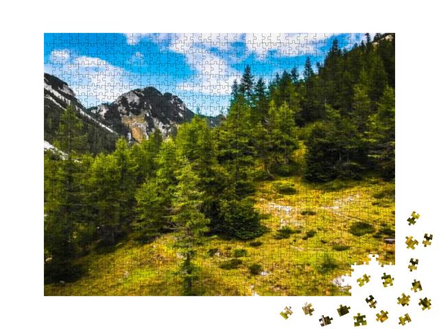 Puzzle 1000 Teile „Triglav-Gebirge in den Julischen Alpen, Slowenien“