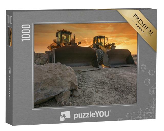 Puzzle 1000 Teile „Zwei Schaufelbagger, bereit zum Einsatz“