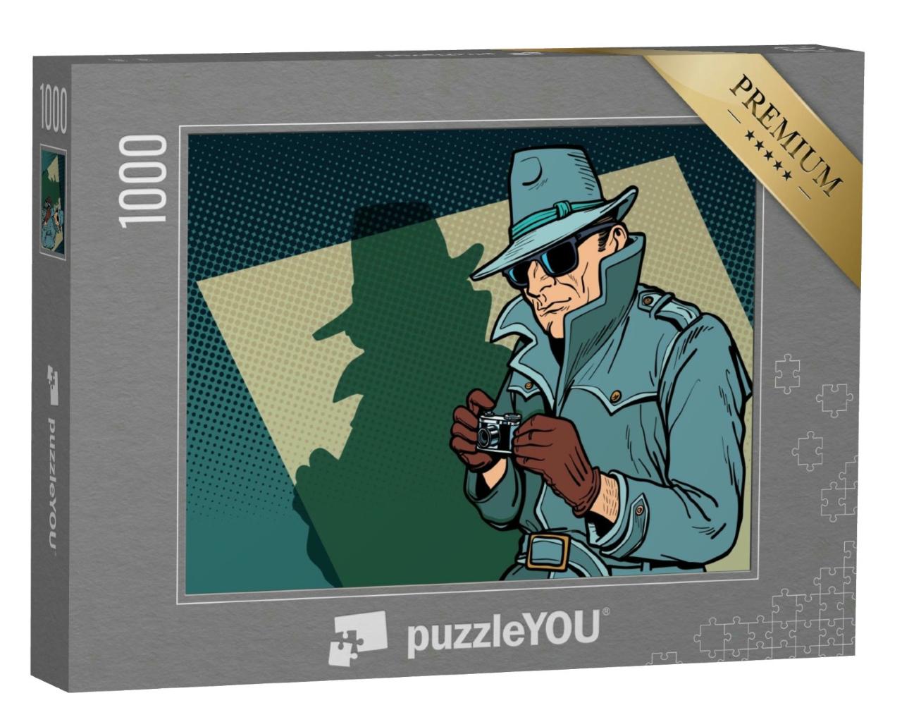 Puzzle 1000 Teile „Detektiv als Cartoon“