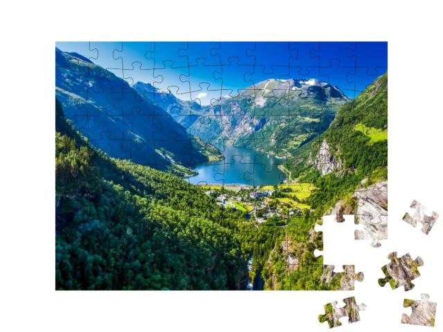 Puzzle 100 Teile „Geirangerfjord in Norwegen“