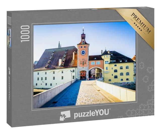 Puzzle 1000 Teile „Altstadt von Regensburg in Bayern, Deutschland“