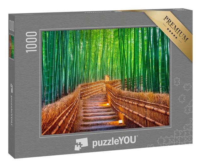 Puzzle 1000 Teile „Mystischer Bambuswald in Kyoto, Japan“