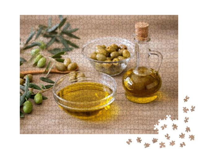 Puzzle 1000 Teile „Natives, gesundes Olivenöl extra“