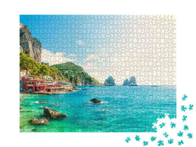 Puzzle 1000 Teile „Strand Marina Piccola, Capri, Italien“