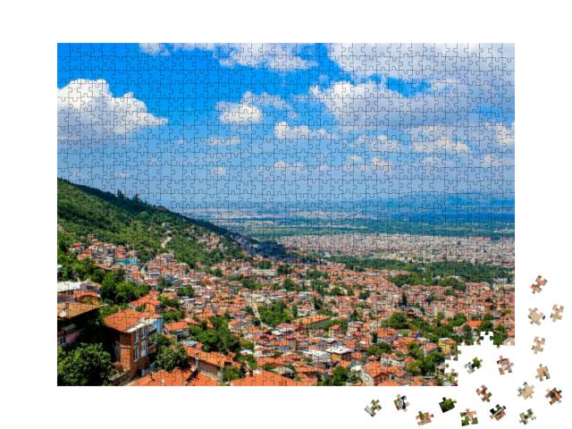 Puzzle 1000 Teile „Bursa: Panoramablick auf die Stadt in der Türkei“