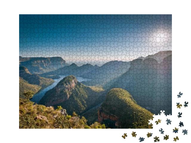Puzzle 1000 Teile „Morgensonne über dem Blyde River Canyon, Südafrika“
