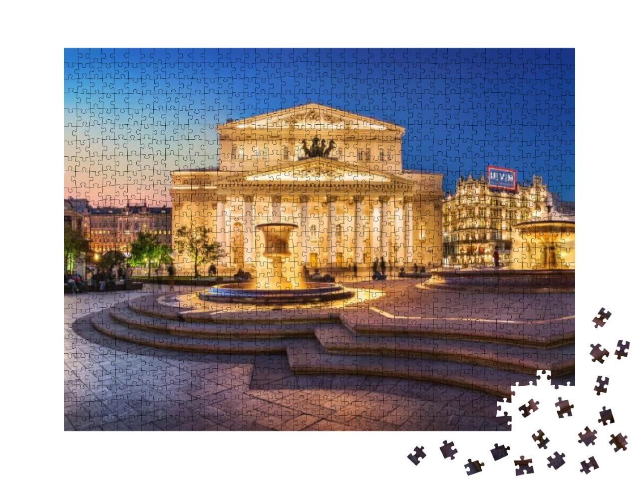 Puzzle 1000 Teile „Das Bolschoi-Theater im Abendlicht“