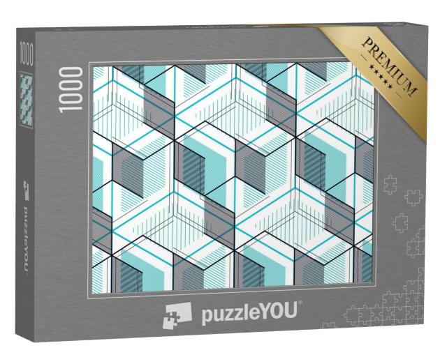 Puzzle 1000 Teile „Geometrische Würfel im 3D-Design“