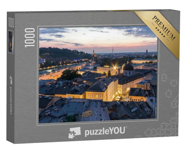 Puzzle 1000 Teile „Skyline der Stadt Salzburg mit Mozart-Wohnhaus, Österreich“