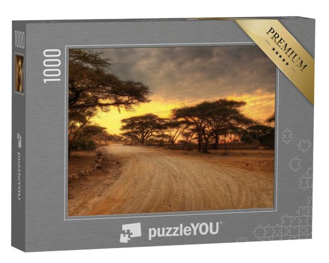 Puzzle 1000 Teile „Serengeti Nationalpark mit Wildtieren“