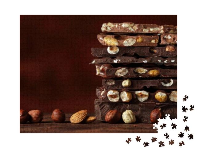 Puzzle 1000 Teile „Turm aus aromatischer Nuss-Schokolade“