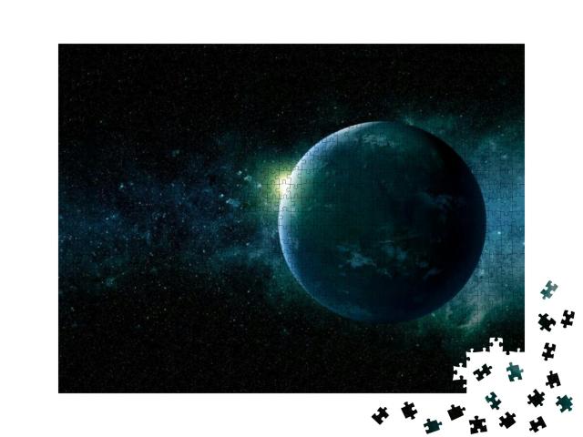 Puzzle 1000 Teile „Exoplanet in den Tiefen des Weltraums“