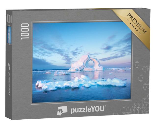 Puzzle 1000 Teile „Eisberg im Sonnenaufgang“