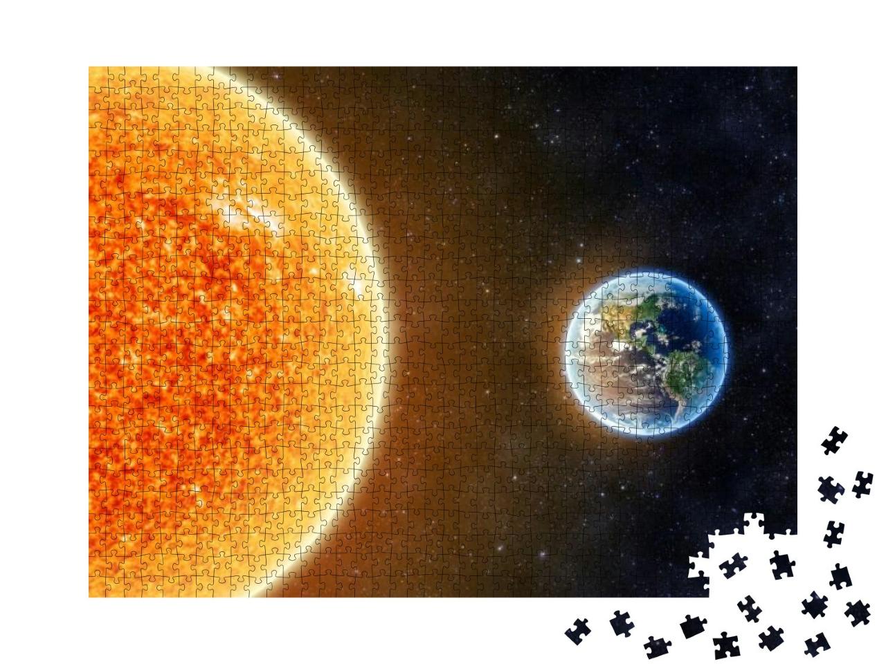 Puzzle 1000 Teile „Erde und Sonne“