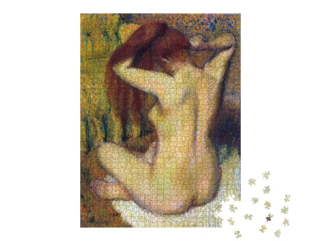 Puzzle 1000 Teile „Edgar Degas - Frau kämmt ihr Haar“