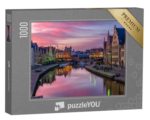 Puzzle 1000 Teile „Historisches Stadtzentrum von Gent, Belgien“