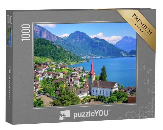 Puzzle 1000 Teile „Vierwaldstättersee und Alpen, Schweiz“