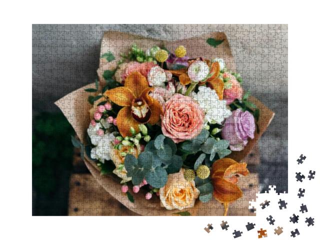 Puzzle 1000 Teile „Frischer Blumenstrauß“