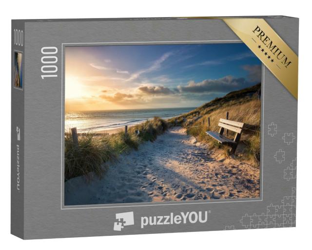 Puzzle 1000 Teile „Abendsonne auf dem Weg zum Meeresstrand, Holland“