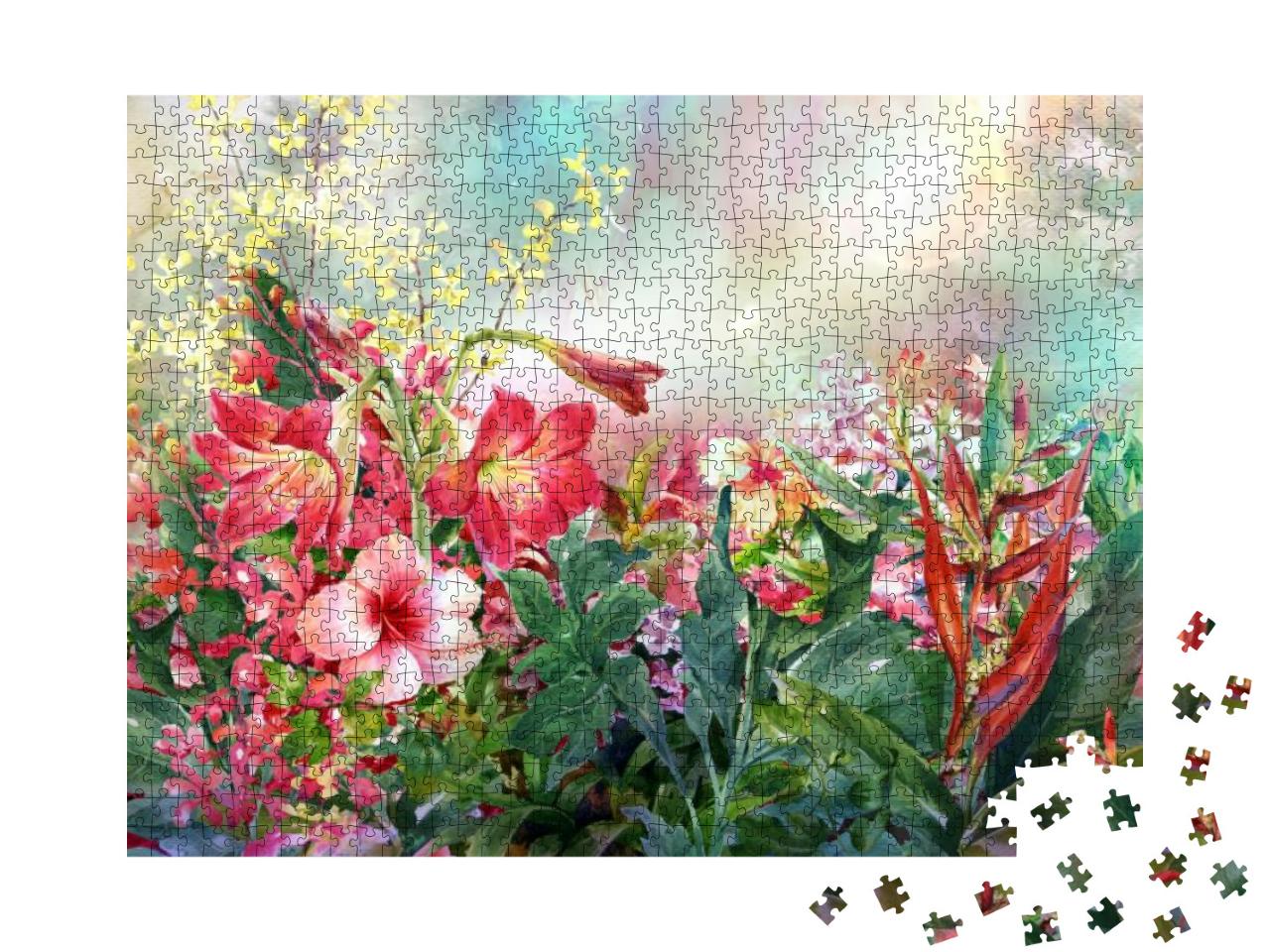 Puzzle 1000 Teile „Bouquet von bunten Blumen“