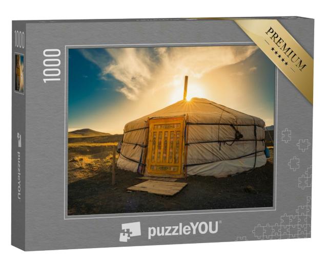Puzzle 1000 Teile „Ger Mongolei Unterkunft“