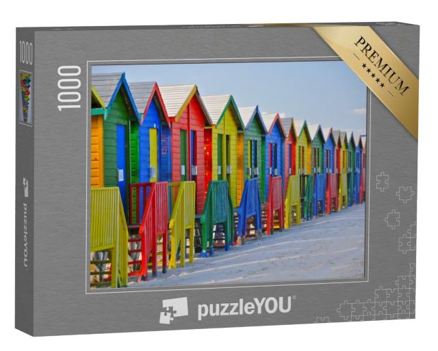 Puzzle 1000 Teile „Bunte Strandhütten, Kapstadt, Südafrika“