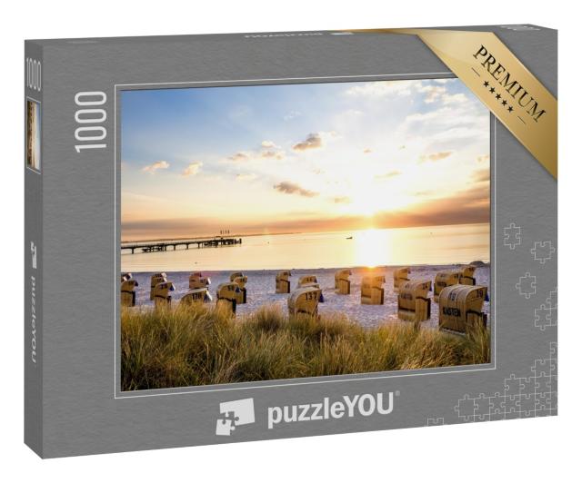 Puzzle 1000 Teile „Strand von Scharbeutz, Ostsee, Deutschland“