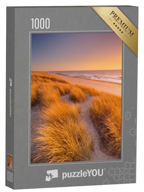 Puzzle 1000 Teile „Sonnenuntergang über den Dünen von Texel in den Niederlanden“